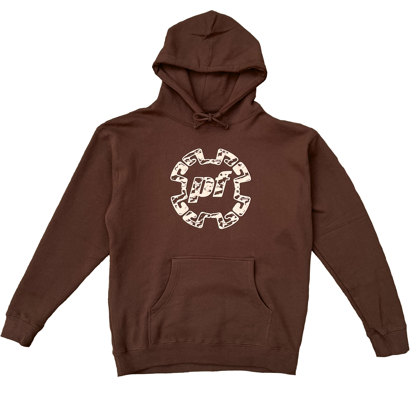 STONE MONOGRAM HOODIE (CHOCOLATE)